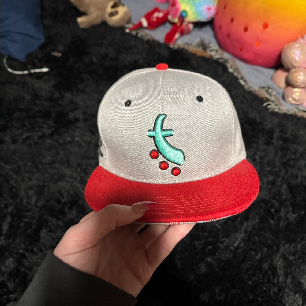 Meant Clothing x Grassroots California Splatter Paint Grey Red Snapack OSFM